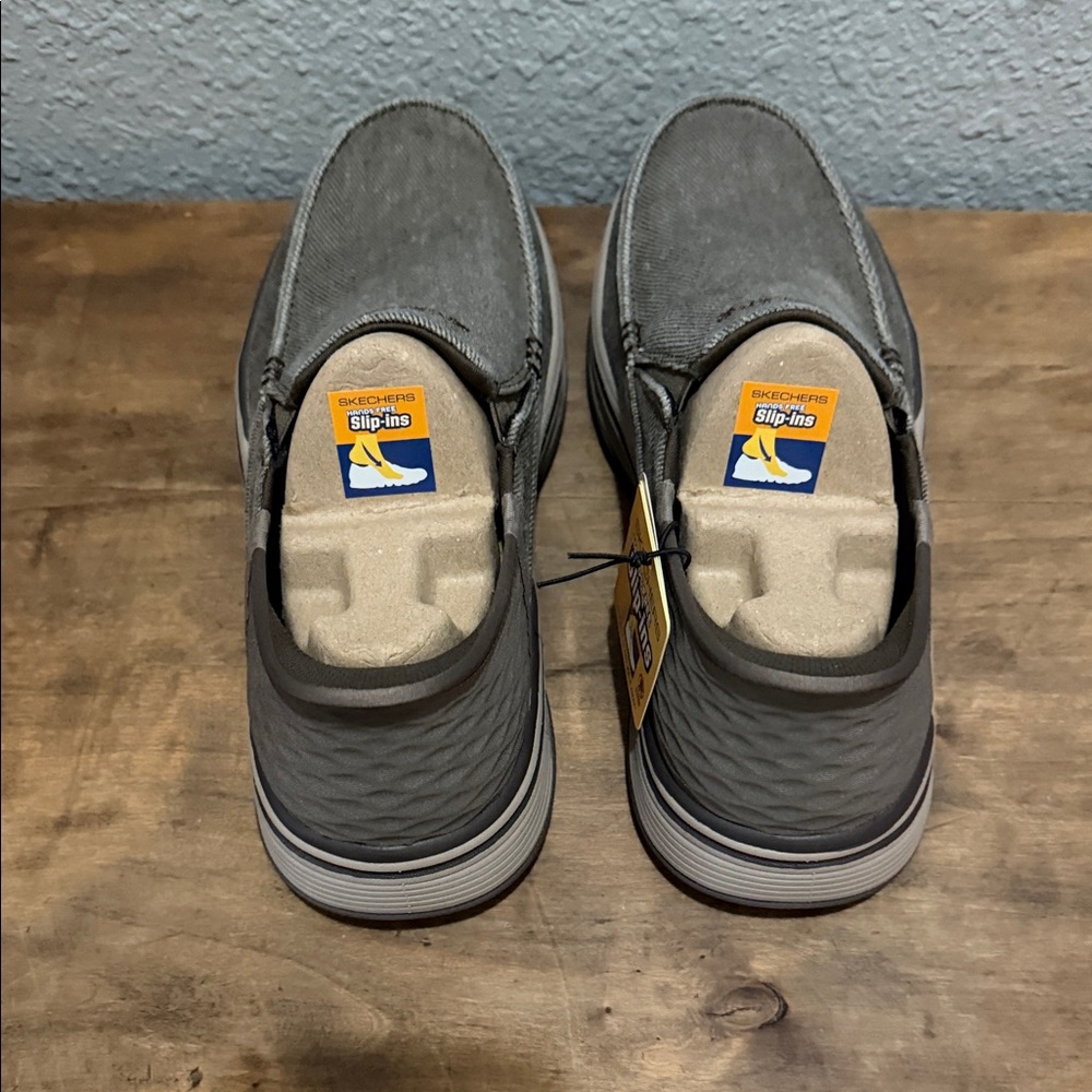 Skechers Brown Canvas Hands-Free Slip-On Loafers size 8.5 NEW - Picture 4 of 8